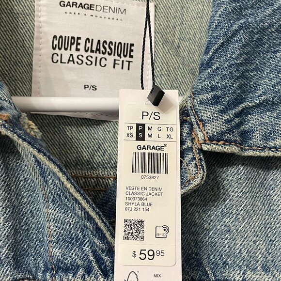 GARAGE - Classic Fit Denim Jacket - Shyla Blue - Size Small - Picture 3 of 6